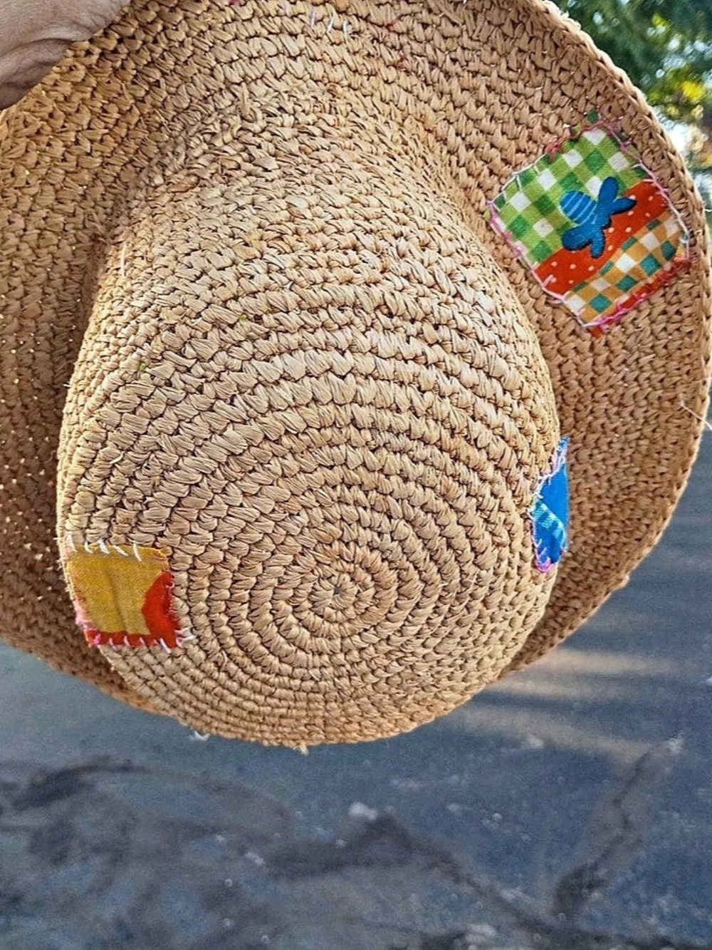 Tommy Bahama Straw Hat Multicolor Patchwork